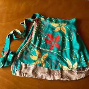 Wrap around silky skirt